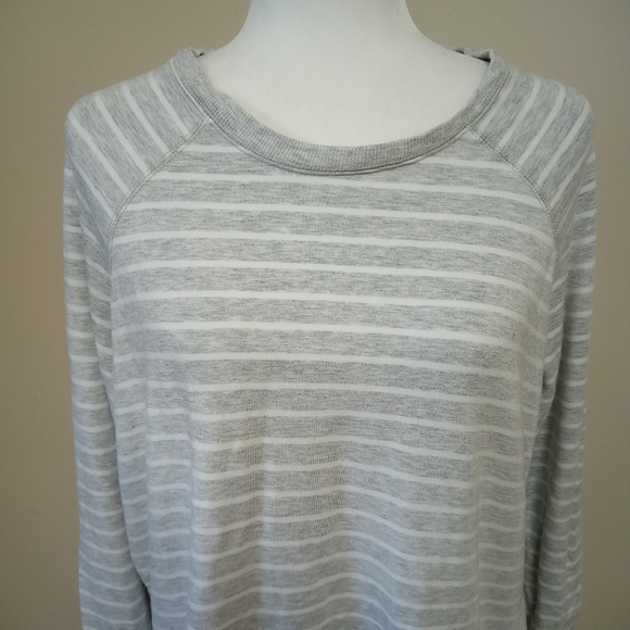 Active Life Modal Athleisure Gray Striped Soft top - Picture 11 of 14